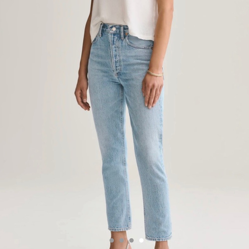 AGOLDE Riley straight cropped high waisted jeans